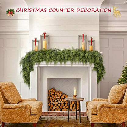🏆2025 Super Value Se💥6 FT Artificial Cedar Garlands –Realistic Touch Winter Greenery