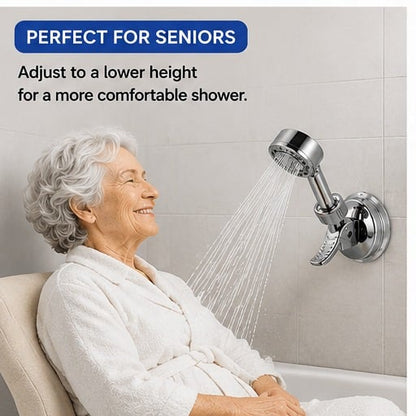 🔥 Hot Sale 49% OFF | 🚿 Adjustable Shower Head Holder Set | No-Drill Suction Mount (2PCS)