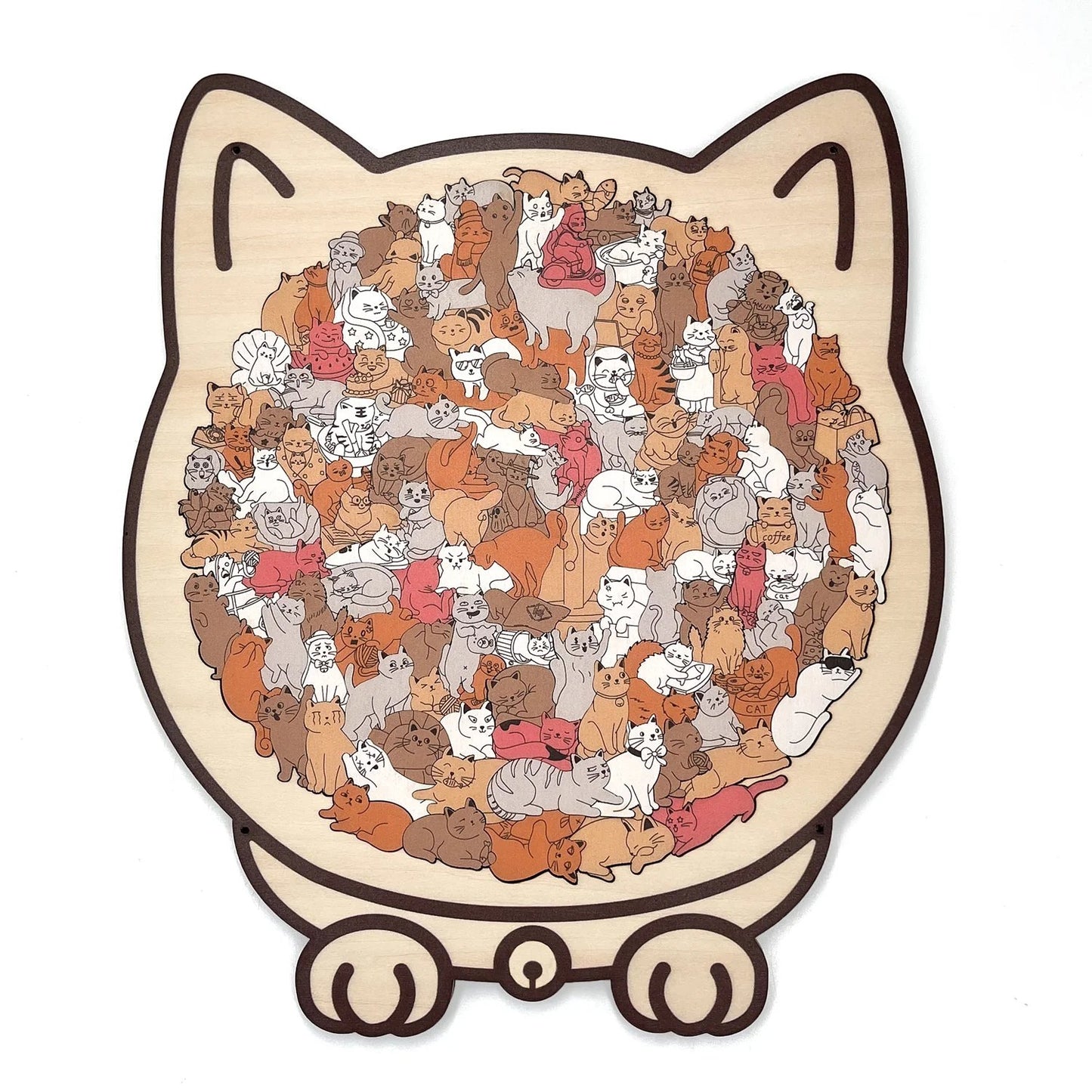🔥LAST DAY 50% OFF - 🐱🐶 Cute Cat and Dog Puzzle – A Wooden Work of Art You Can Build🧩