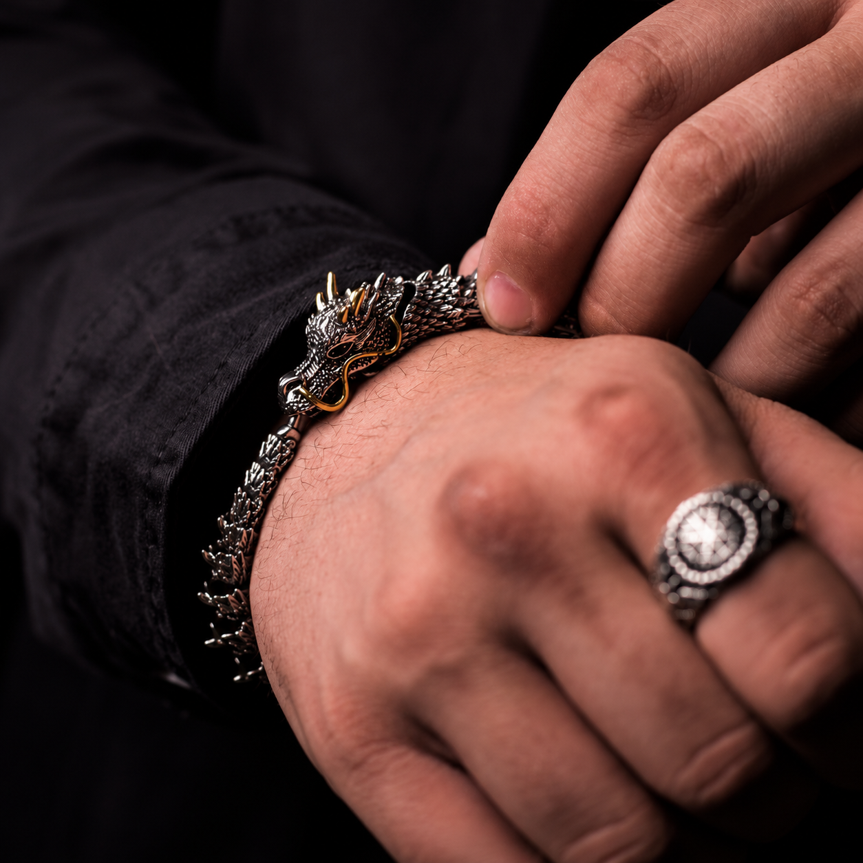 Golden Horn Dragon Bracelet