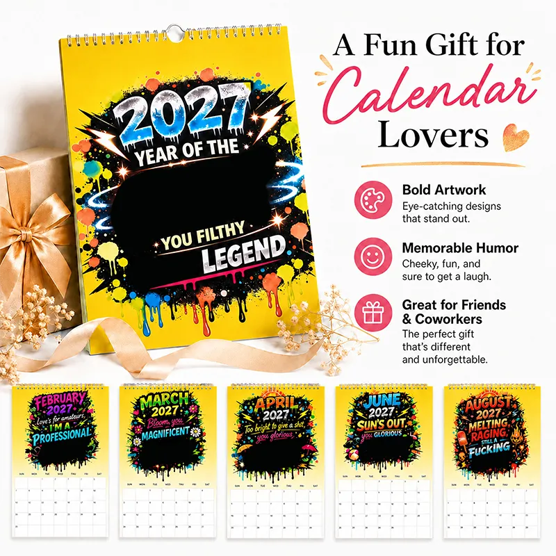 💥Early Bird Sale —🎁2027 Year of the  Wall Calendar – Bold Graffiti Humor Calendar📆🌟