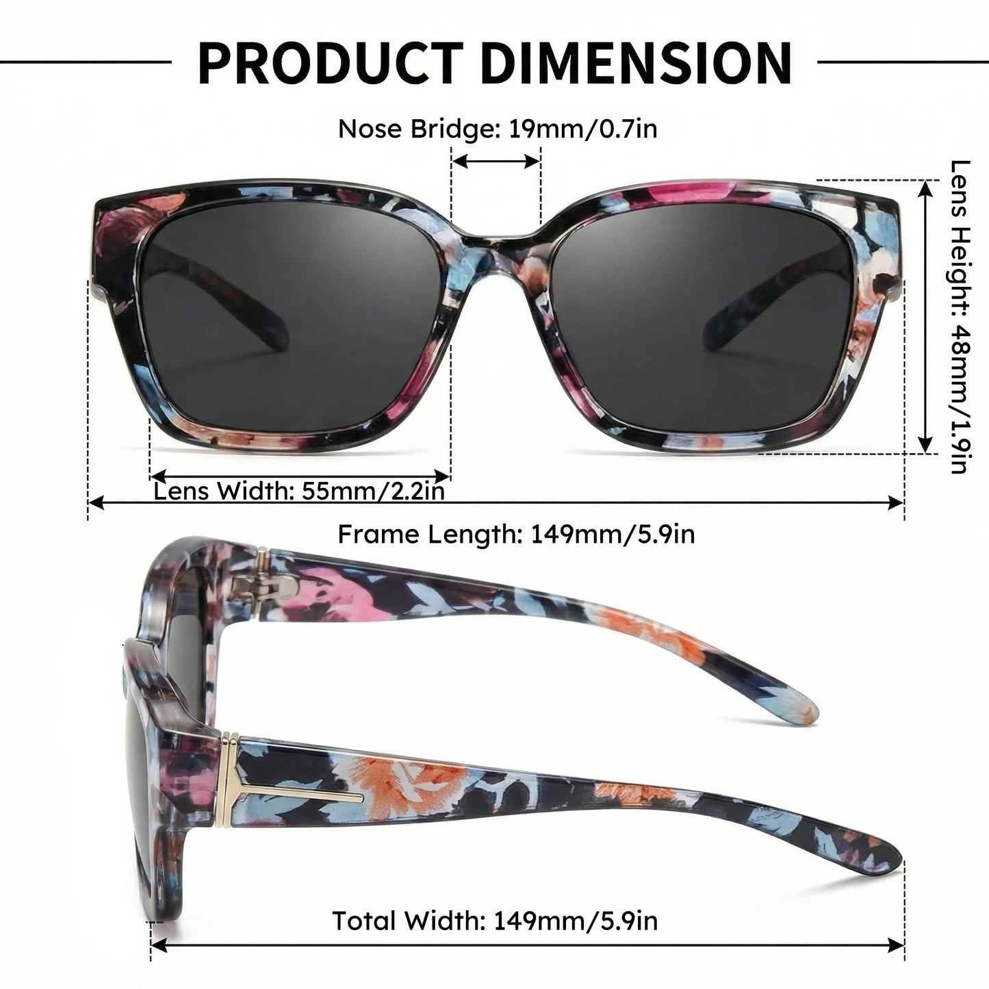 ✨LAST DAY SALE 60% OFF😎Fitover Polarized Sunglasses for Myopia | UV400 & Anti-Blue Light | Ultra-Light Cat-Eye