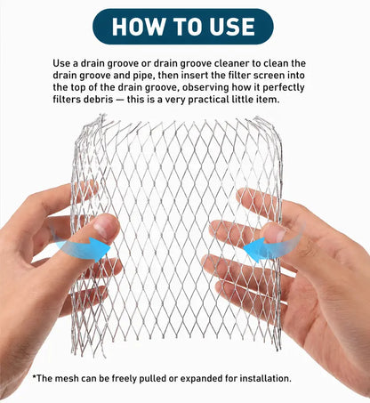 Expandable Aluminum Gutter Guard Strainer – 4 Pack