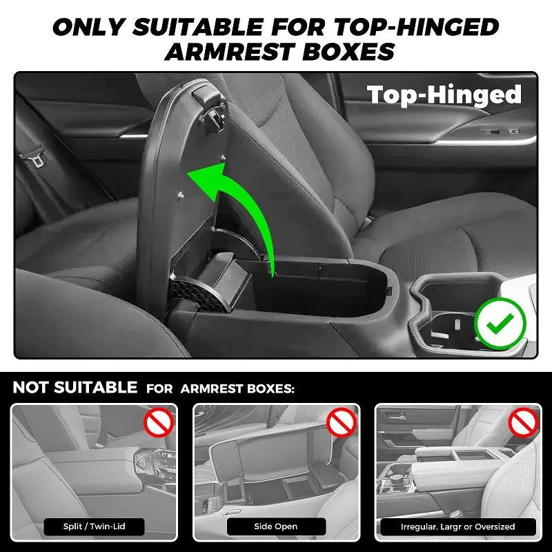 🏆Multifunctional PU Leather Car Armrest Box Mat