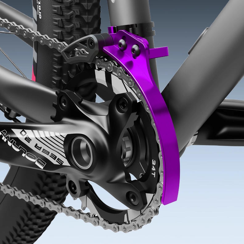 Bicycle Single Chainring Chain Stabilizer, Chain Tensioner, Anti-Drop Chain, Front Derailleur Adapter Ring, Anti-Fouling Three-In-One