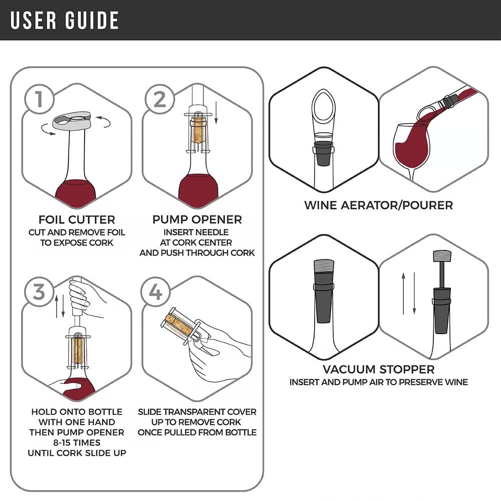 🍷Air Pump Cork Remover Wine Bottle Opener🔥