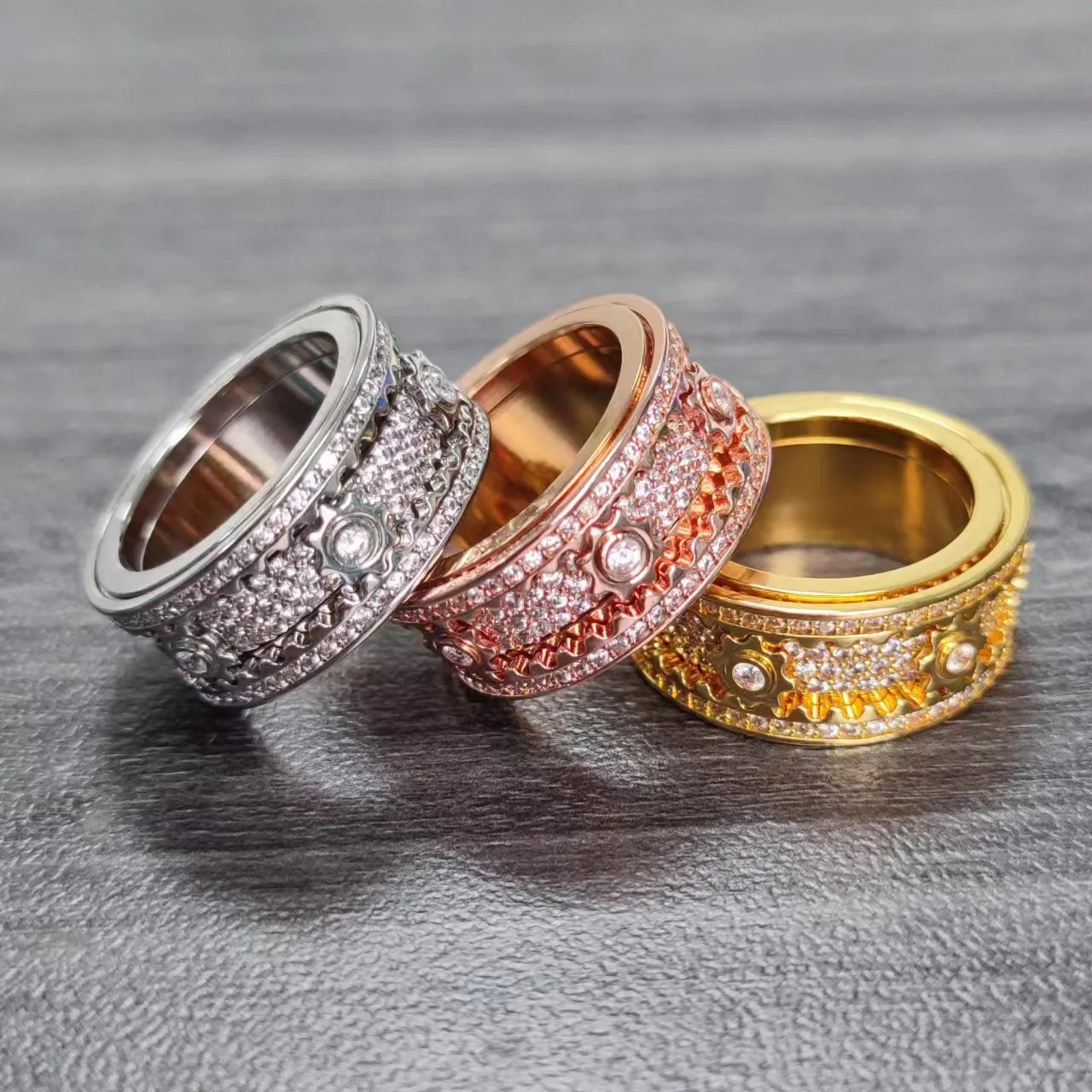 💍 Personalized Rotatable Gear Ring ✨