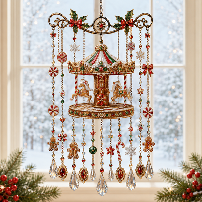 🔥Last Day 49% OFF - Handmade Christmas Stained Glass Window Hanging