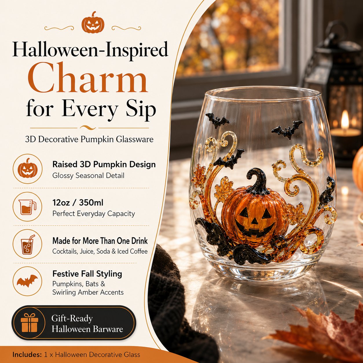 🎃 Limited-Time 49% OFF | 3D Halloween Glassware Collection ✨ Magical Cups for Spooky Party Moments