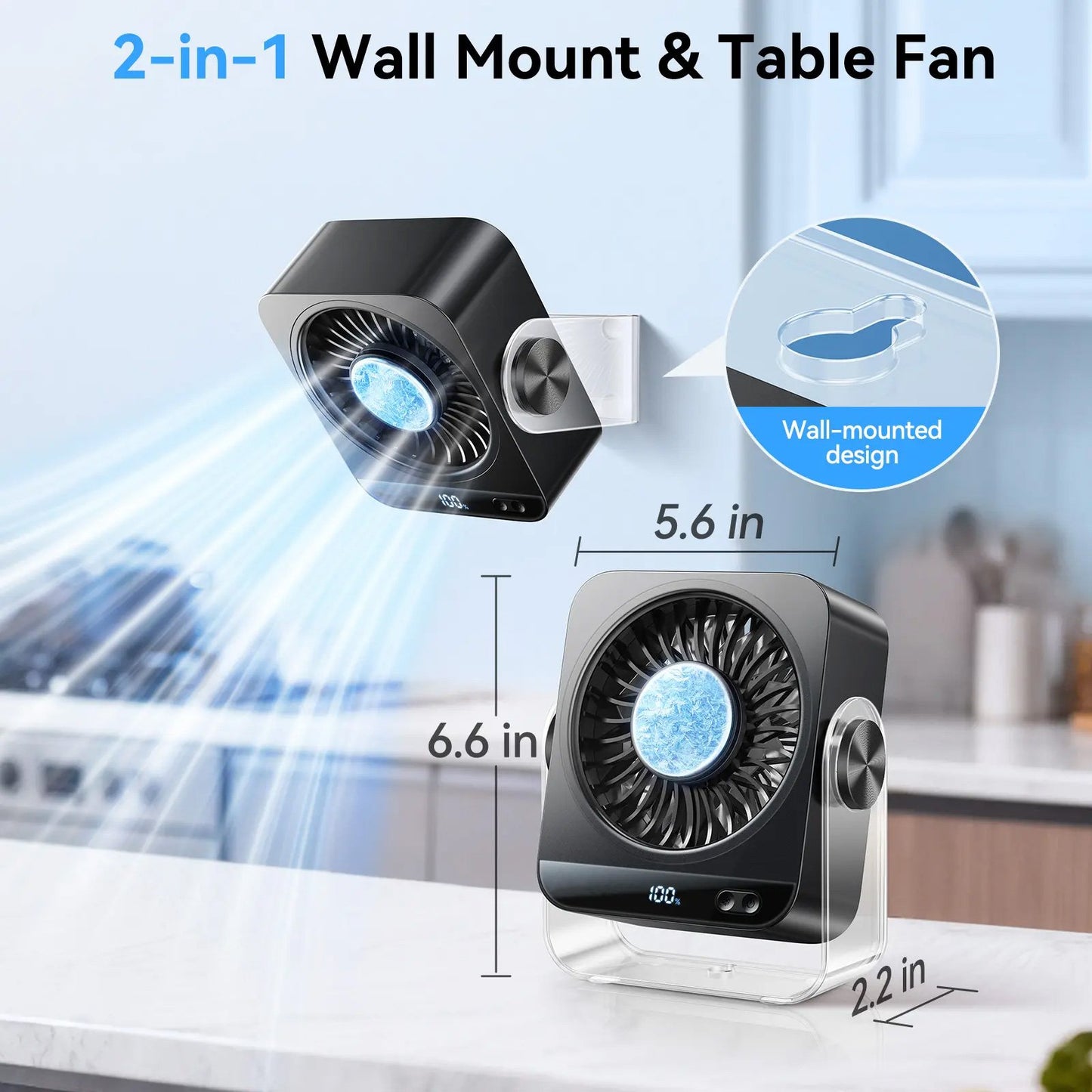 🔥 Hot Sale 50% OFF | 🌬️ Turbo Desk Cooling Fan | Ultra-Quiet Airflow with Digital Display