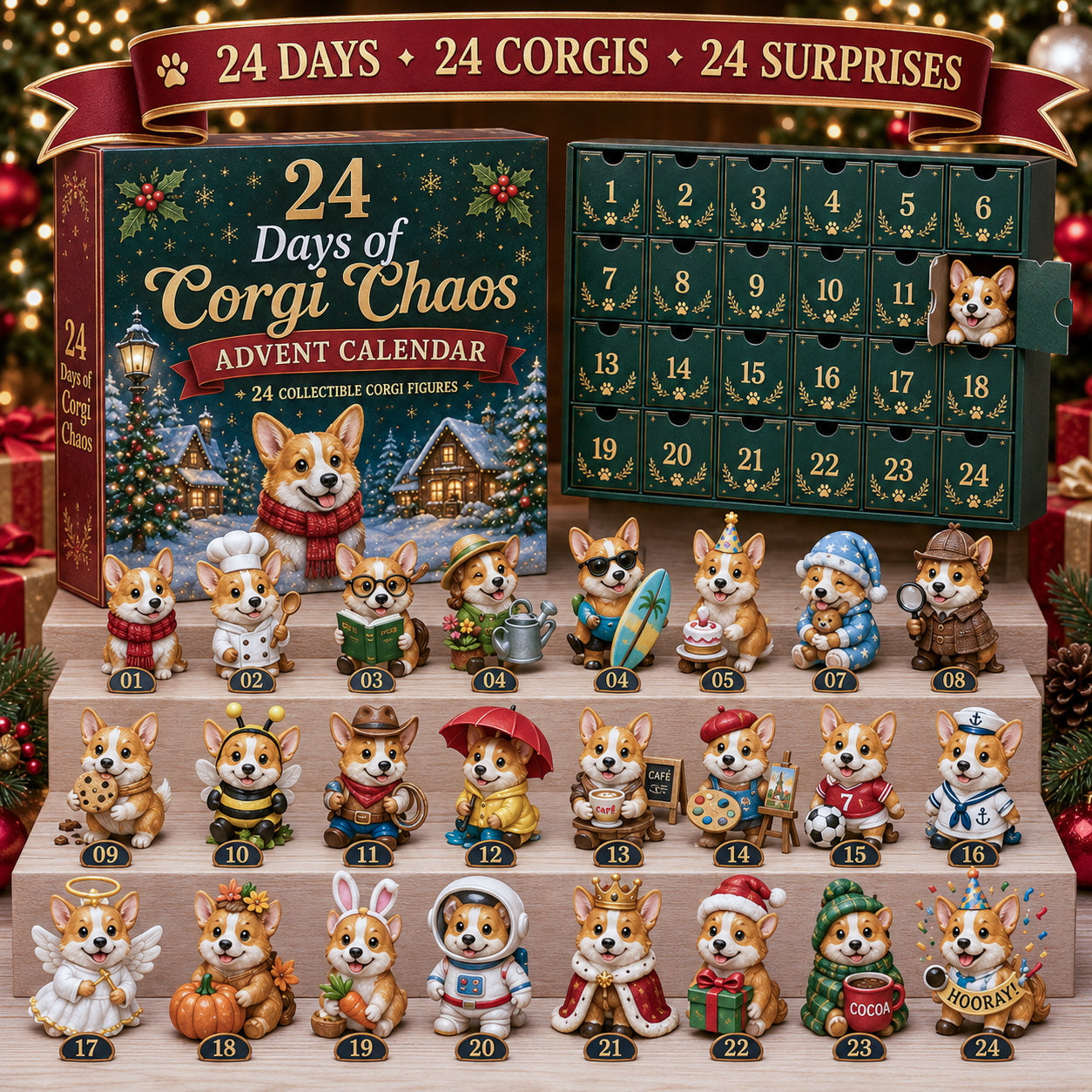 🔥Limited Stock 50% OFF - 🎄🐶 2026 French Bulldog Advent Calendar – 24 Days of Frenchie Mischief