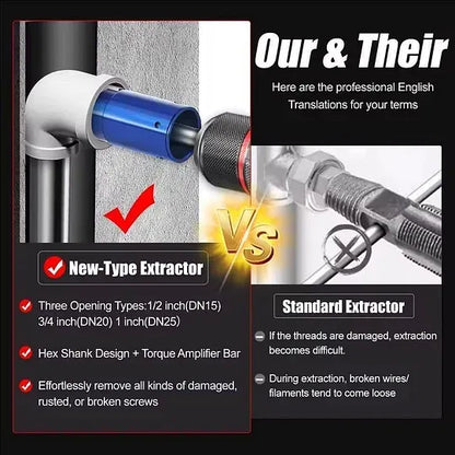 🔥 50% OFF Today 🚰 3-in-1 Pipe and Valve Extractor for Home Plumbing Maintenance