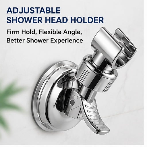 🔥 Hot Sale 49% OFF | 🚿 Adjustable Shower Head Holder Set | No-Drill Suction Mount (2PCS)