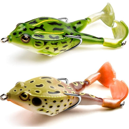 🔥 Save Over 50% Today! 🐸 Mixed-Color Weedless Frog Lures with 360° Propeller Feet
