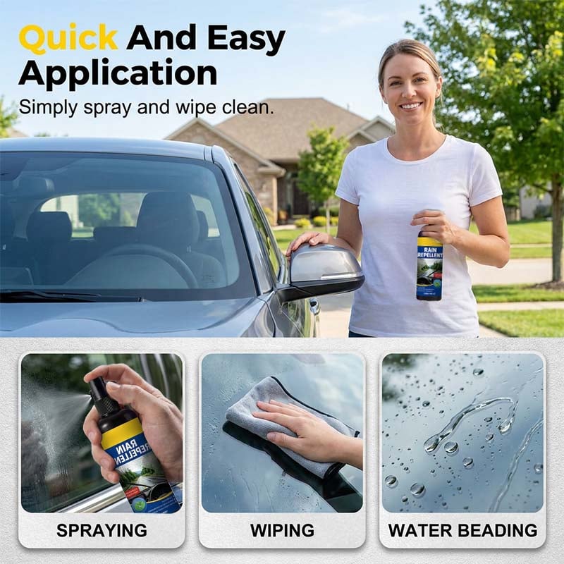 🔥 Hot Sale 50% OFF | 🚗 Crystal Clear Windshield Rain Repellent Spray | Keep Your View Clear in Wet Weather