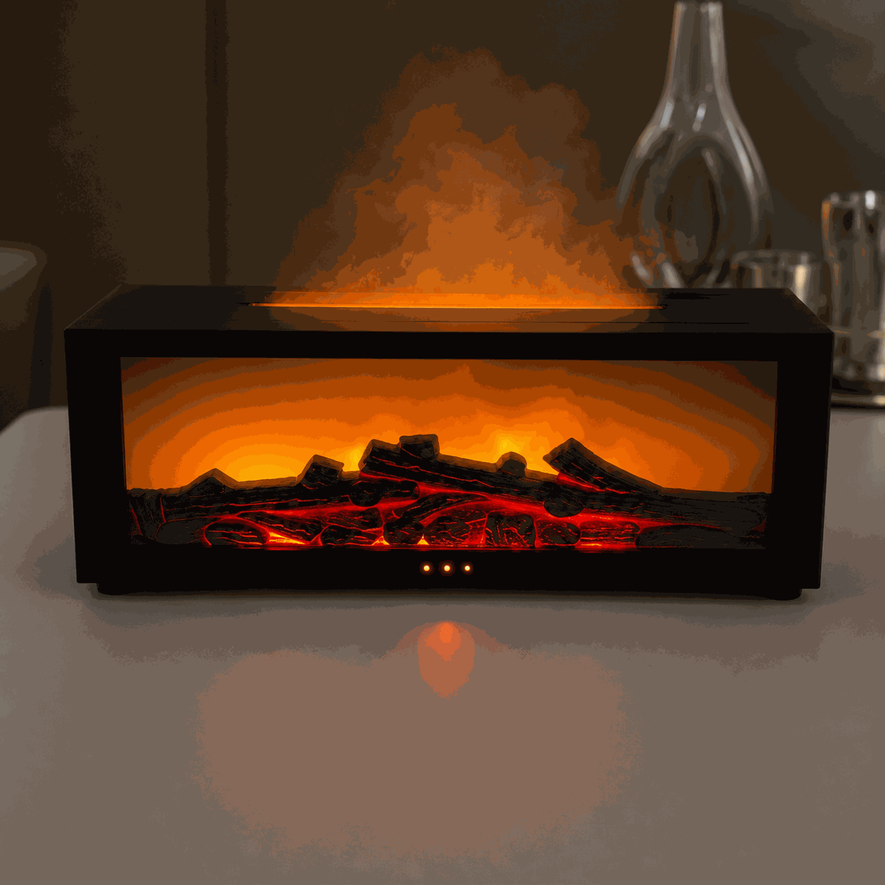 🔥Dance with Flames. Sleep in Serenity— Fireplace Flame Humidifier 🌙