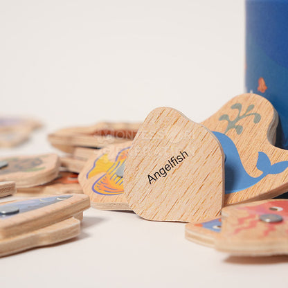 🥳💞60K+ SOLD!🎣 Magnetic Wooden Fishing Game – Fun Ocean Adventure & Early Learning Toy