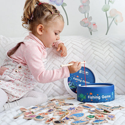 🥳💞60K+ SOLD!🎣 Magnetic Wooden Fishing Game – Fun Ocean Adventure & Early Learning Toy