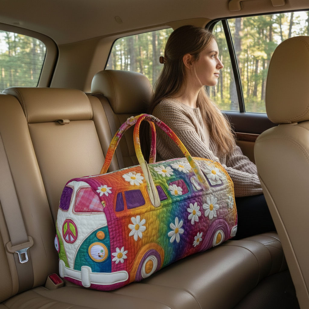 Hippie Journey Quilted Duffle Bag YS13
