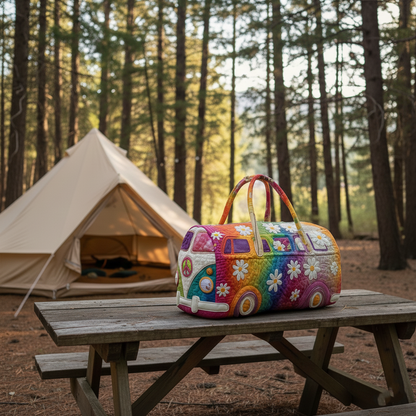Hippie Journey Quilted Duffle Bag YS13