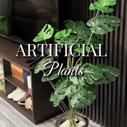 🔥Last Day 75% OFF🌿 Artificial Monstera & Banana Leaf Plant Pot– Lush Tropical Decor ✨