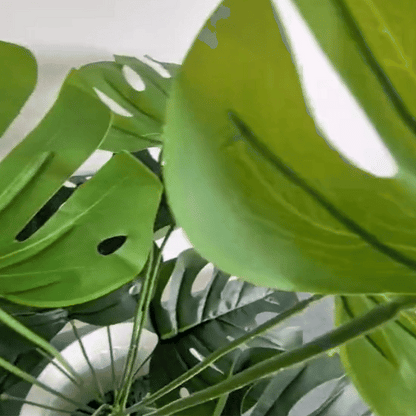 🔥Last Day 75% OFF🌿 Artificial Monstera & Banana Leaf Plant Pot– Lush Tropical Decor ✨