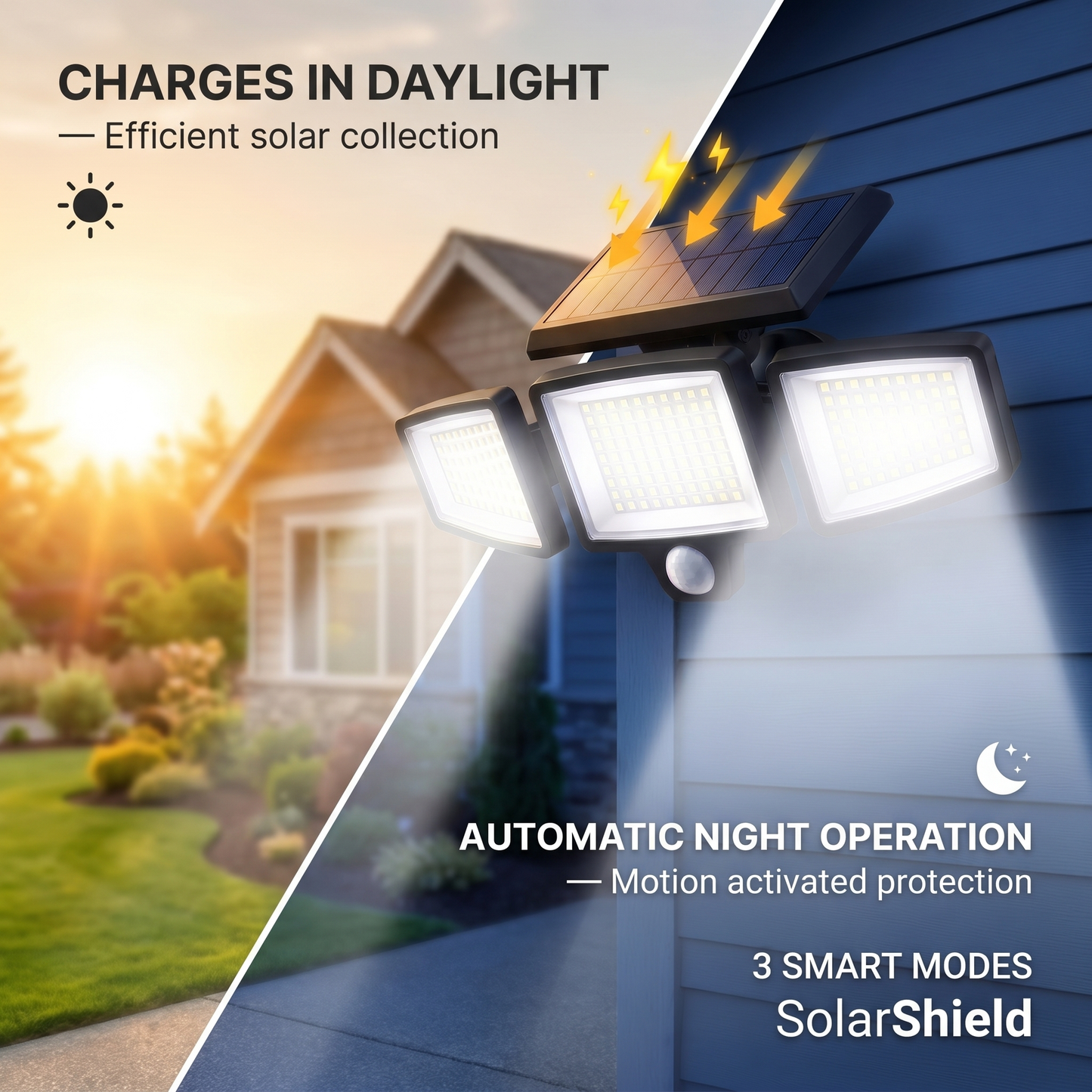 Outdoor Solar Powered Security Light