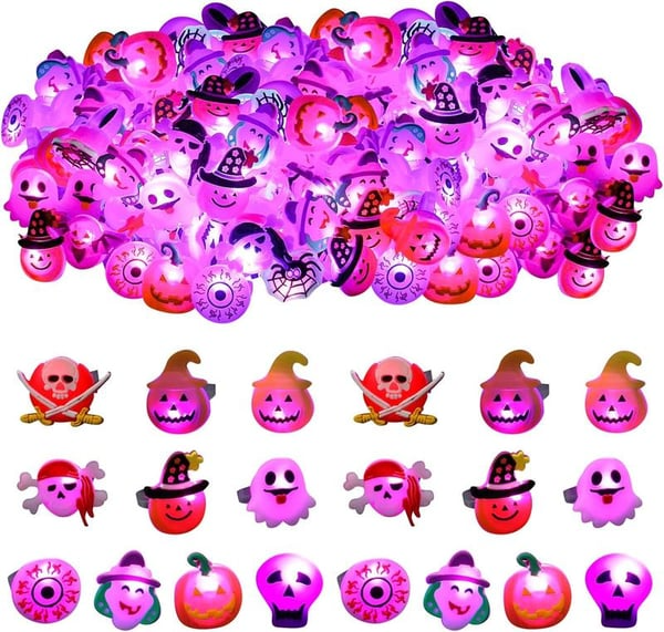 🎁 Hot Sale Promotion 47% OFF 🔥 Halloween 50Pcs LED glowing ring