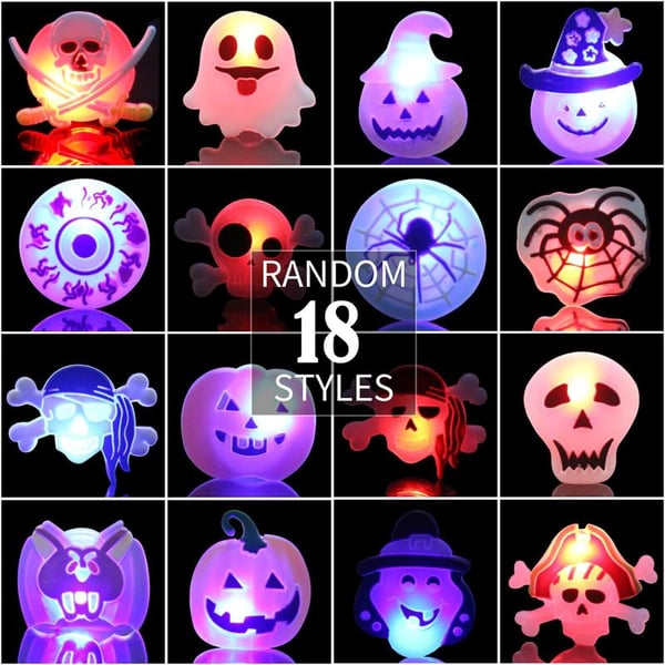 🎁 Hot Sale Promotion 47% OFF 🔥 Halloween 50Pcs LED glowing ring
