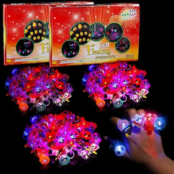 🎁 Hot Sale Promotion 47% OFF 🔥 Halloween 50Pcs LED glowing ring