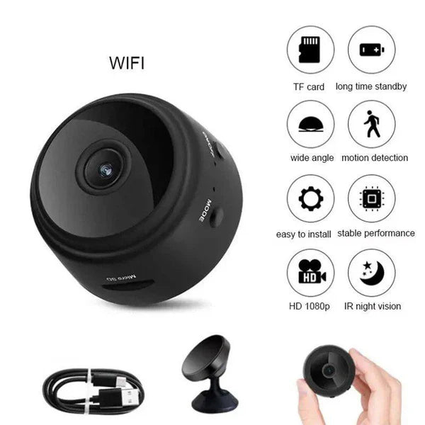 🔥 Hot Sale📷 Mini WiFi Security Camera — 1080P HD with Magnetic Mount