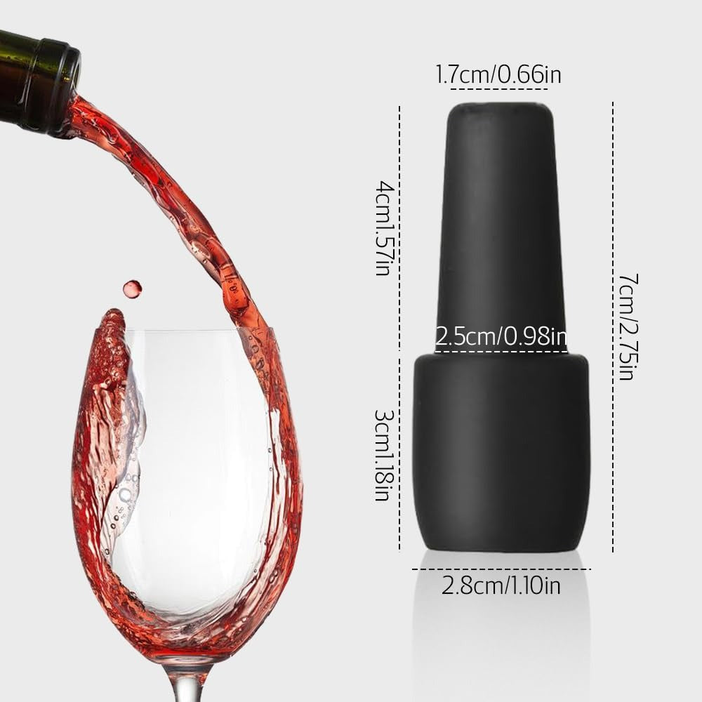 Silicone Wine Stoppers - Reusable Sparkling Wine Bottle Stopper