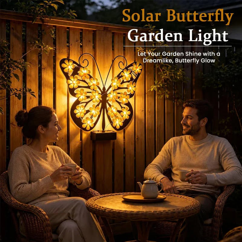 🔥🦋Solar Lights Outdoor Metal Butterfly Wall Decor