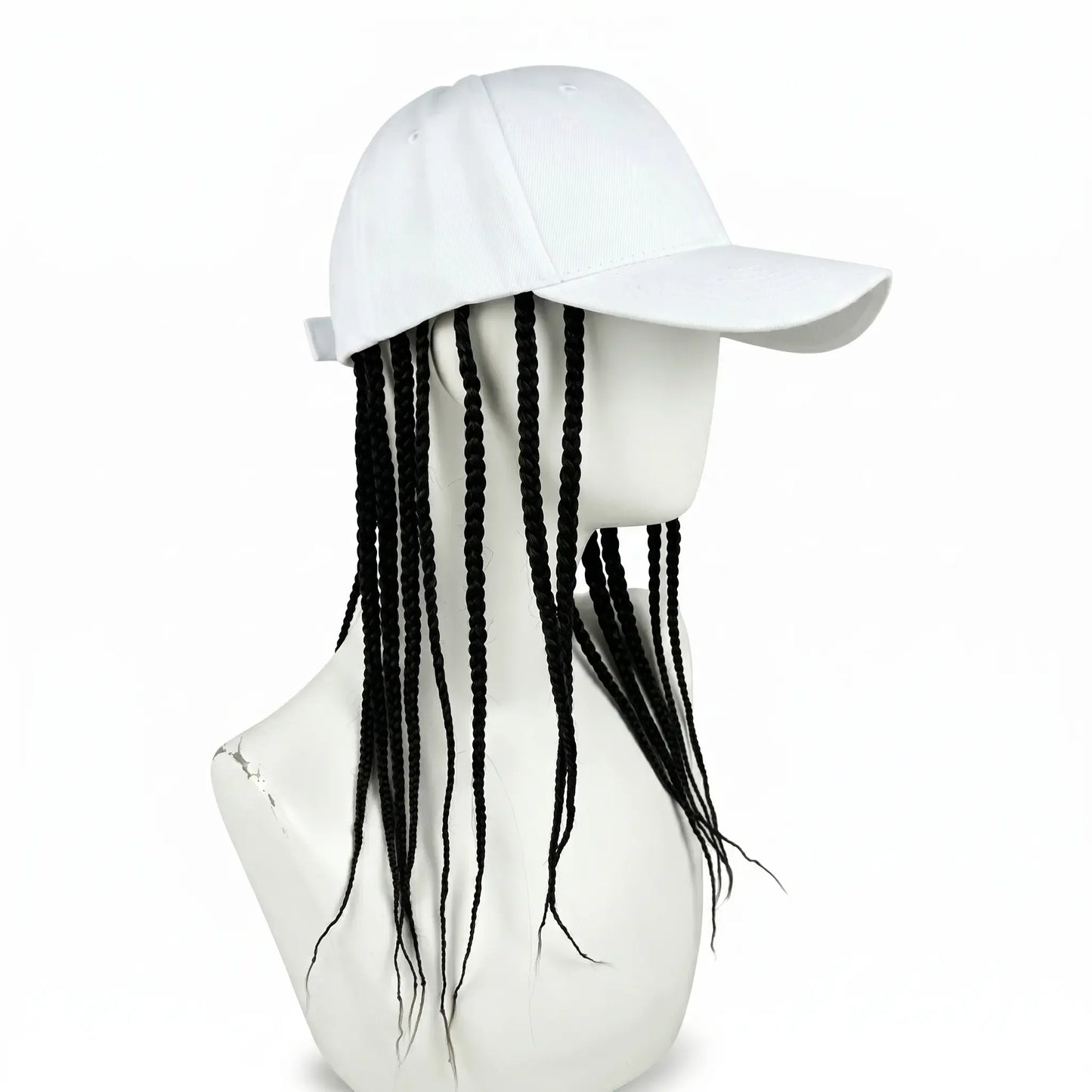 🎉 Limited-Time 50% OFF | Hip-Hop Punk Baseball Cap with Braided Dreadlock Wig 🧢 Adjustable Snapback