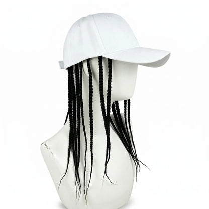 🎉 Limited-Time 50% OFF | Hip-Hop Punk Baseball Cap with Braided Dreadlock Wig 🧢 Adjustable Snapback