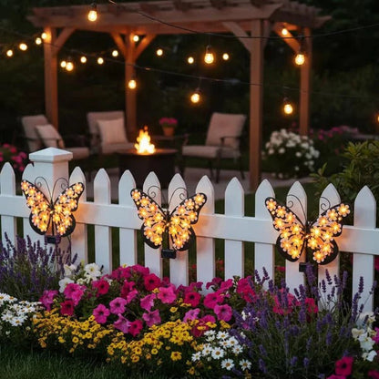 🔥🦋Solar Lights Outdoor Metal Butterfly Wall Decor