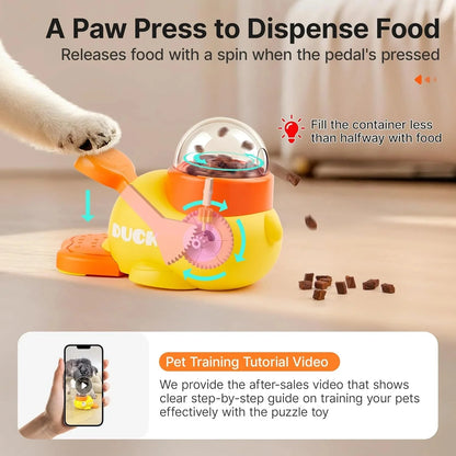 🎉Last Day 50% OFF⏰️ Puzzle Treat Dispenser, Interactive Duck-Shaped Enrichment Toy for Cats and Dogs