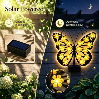 🔥🦋Solar Lights Outdoor Metal Butterfly Wall Decor