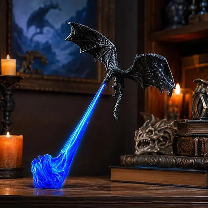 🐉🔥 Dragon Flame Book Nook – Mystical 3D Lighted Dragon Bookshelf Decor
