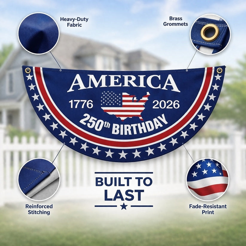 🦅🎆 Patriotic Best Seller  USA 250th Anniversary Flag Banner – Honor the American Spirit