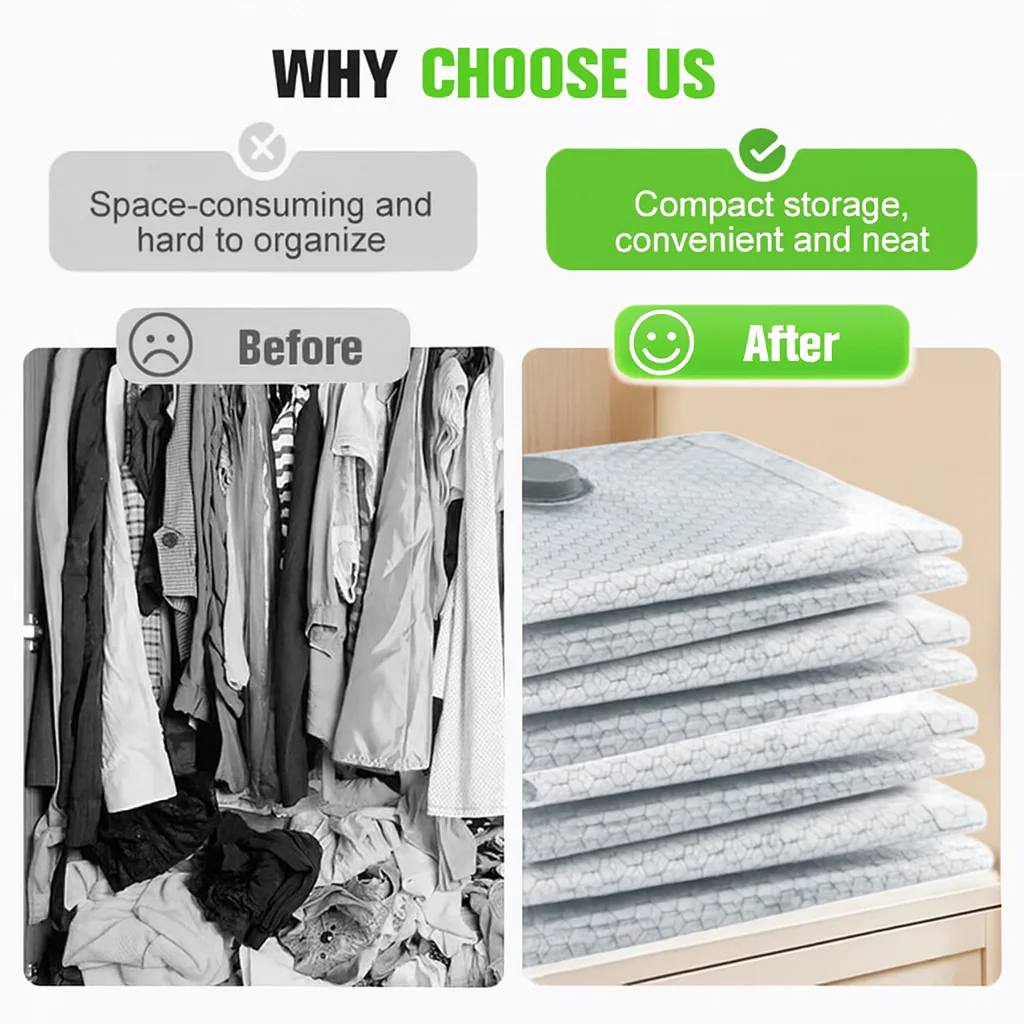 🥳2026 HOT SALE💥50% OFF NOW✨Cordless Travel Vacuum Storage Compression Bag Set