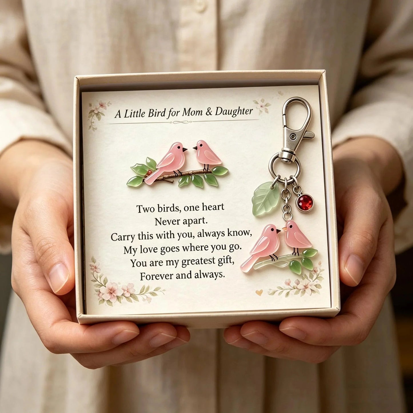 Mother's Day Gift ⏰Hot Sale: Save 50% 🔥❤️A Little Bird for Mom & Daughter Keychain
