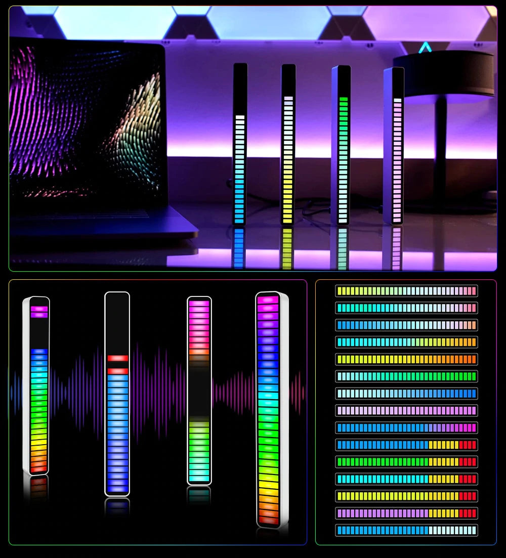 ⏰Wireless Sound Activated RGB Light Bar