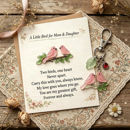 Mother's Day Gift ⏰Hot Sale: Save 50% 🔥❤️A Little Bird for Mom & Daughter Keychain