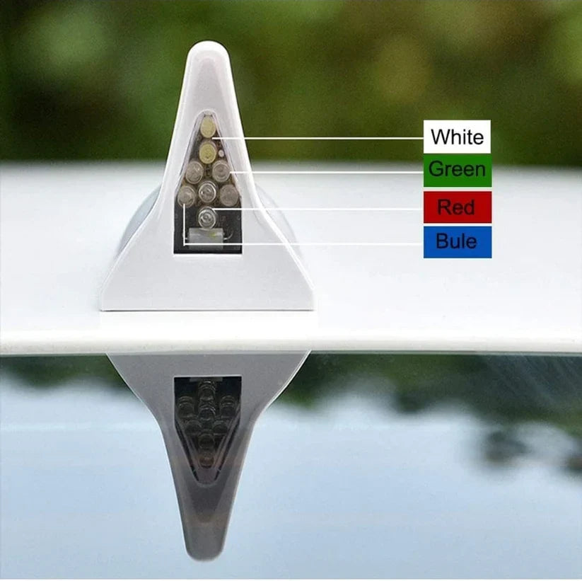 ☀️🦈Solar Shark Fin LED Antenna – Flashing Safety Warning Light for Any Vehicle
