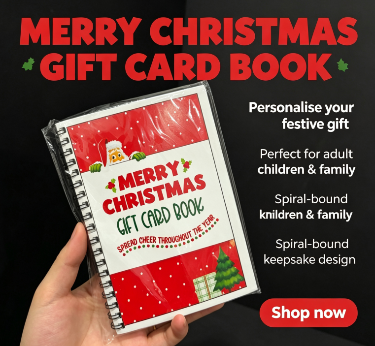 🔥🎁50% OFF!!!🎅Christmas Gift Card Booklet -👍DIY Spiral-Bound Christmas Gift Card Holder Book