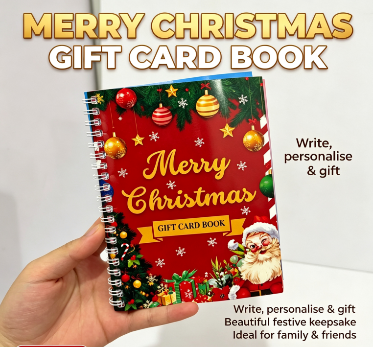 🔥🎁50% OFF!!!🎅Christmas Gift Card Booklet -👍DIY Spiral-Bound Christmas Gift Card Holder Book