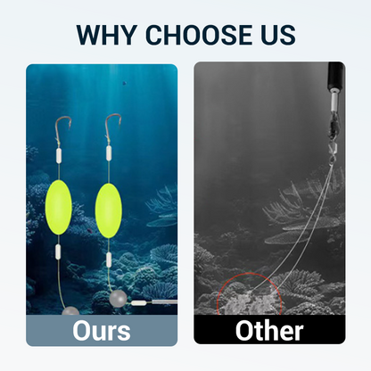 🎣🔥 Upgraded Double-Hook Floating Bottom Rig – Anti-Tangle Design & Higher Hook-Up Success Rate