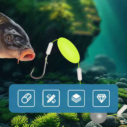 🎣🔥 Upgraded Double-Hook Floating Bottom Rig – Anti-Tangle Design & Higher Hook-Up Success Rate