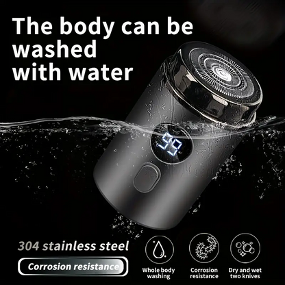 ⏰LAST DAY 55%OFF🔥Smart Mini Electric Shaver – LED Display, Waterproof & Portable